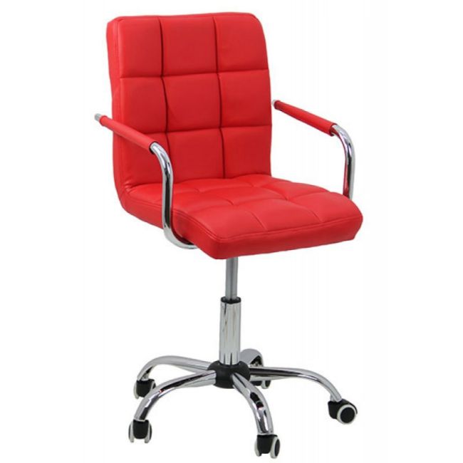 Scaun birou copii off 328, inaltime ajustabila, rotativ, cu brate, piele ecologica, 65 kg drm974