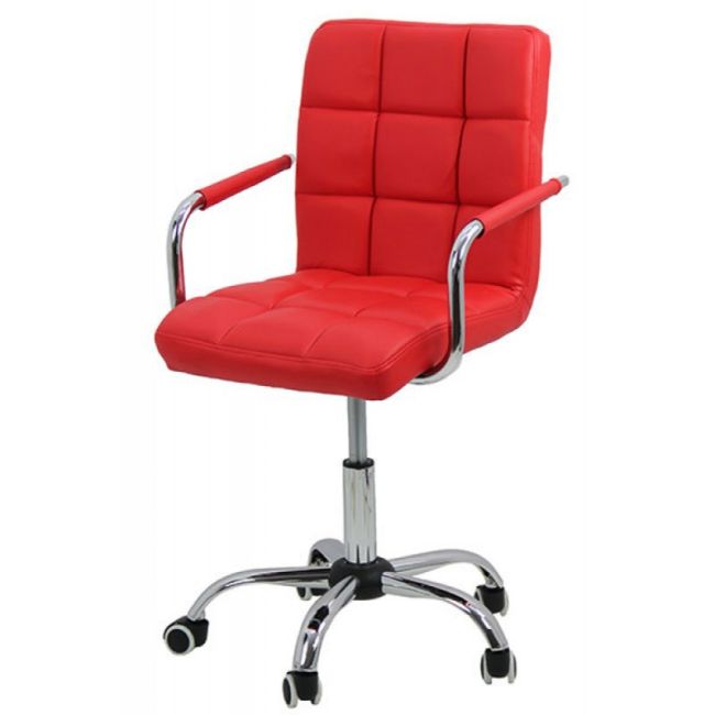 Scaun birou copii off 328, inaltime ajustabila, rotativ, cu brate, piele ecologica, 65 kg drm974