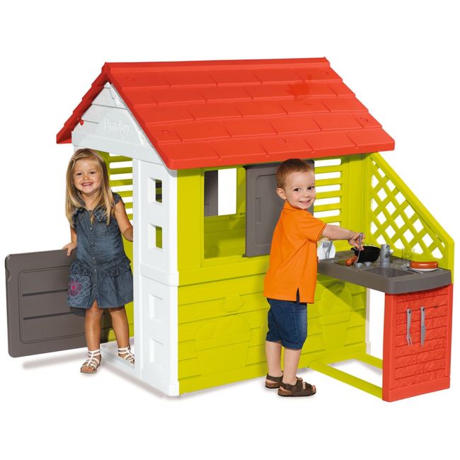 Casuta cu bucatarie pentru copii smoby nature hubs7600810713