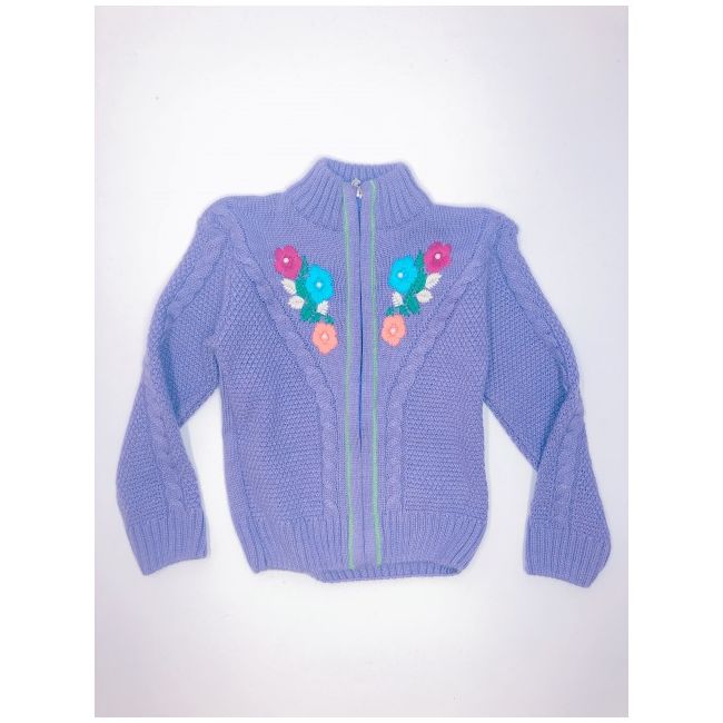 Pulover cu floricele brodate TR-2.5 ani
