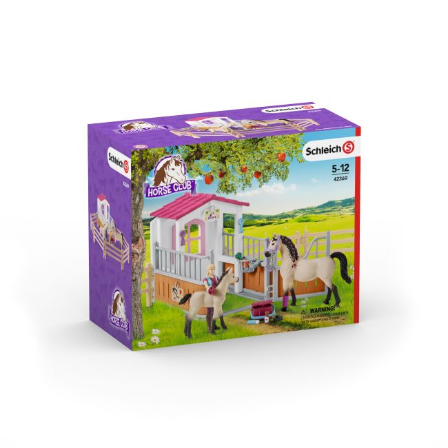 SCHLEICH Boxa de cai, cu cai arabi si ingrijitor - VRNSL42369