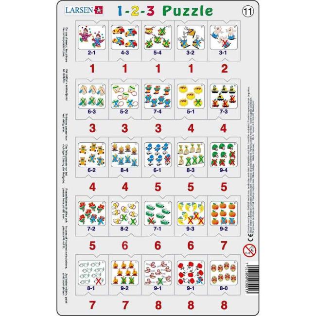 Set 12 Puzzle-uri 1-2-3, 25 Piese Larsen LRP46 BBJLRP46_Initiala