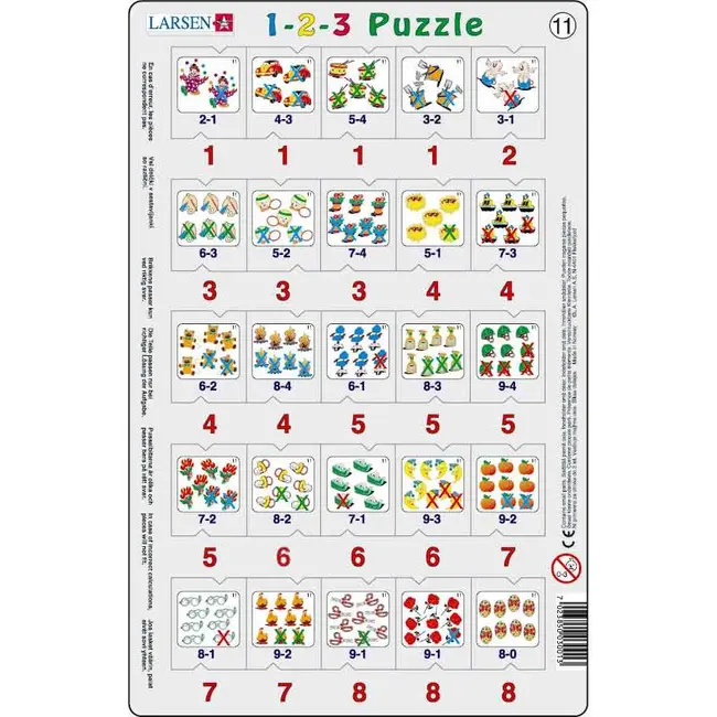 Set 12 Puzzle-uri 1-2-3, 25 Piese Larsen LRP46 BBJLRP46_Initiala