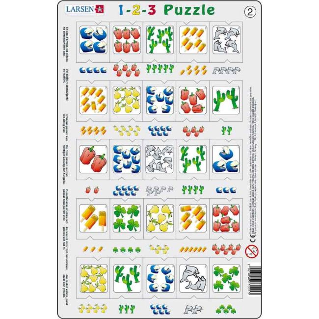 Set 12 Puzzle-uri 1-2-3, 25 Piese Larsen LRP46 BBJLRP46_Initiala