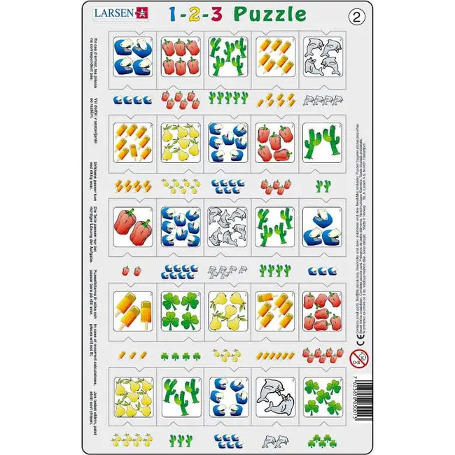 Set 12 Puzzle-uri 1-2-3, 25 Piese Larsen LRP46 BBJLRP46_Initiala