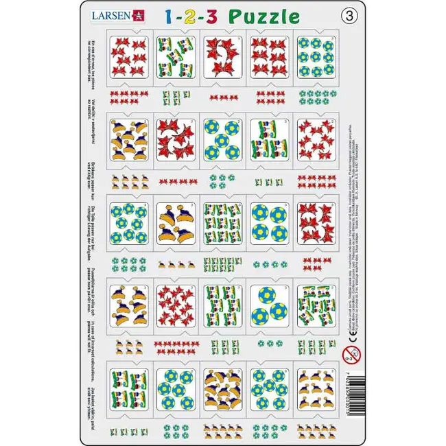 Set 12 Puzzle-uri 1-2-3, 25 Piese Larsen LRP46 BBJLRP46_Initiala