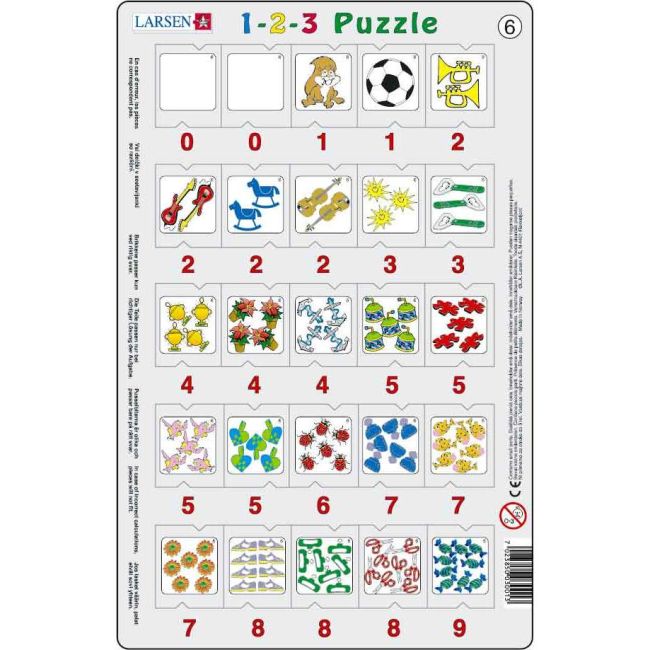 Set 12 Puzzle-uri 1-2-3, 25 Piese Larsen LRP46 BBJLRP46_Initiala