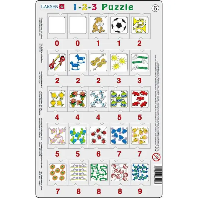 Set 12 Puzzle-uri 1-2-3, 25 Piese Larsen LRP46 BBJLRP46_Initiala