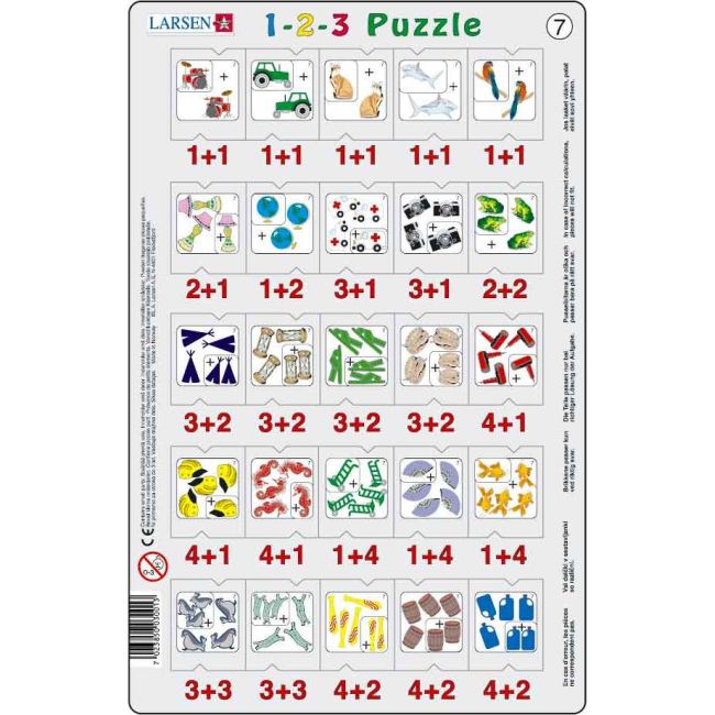 Set 12 Puzzle-uri 1-2-3, 25 Piese Larsen LRP46 BBJLRP46_Initiala