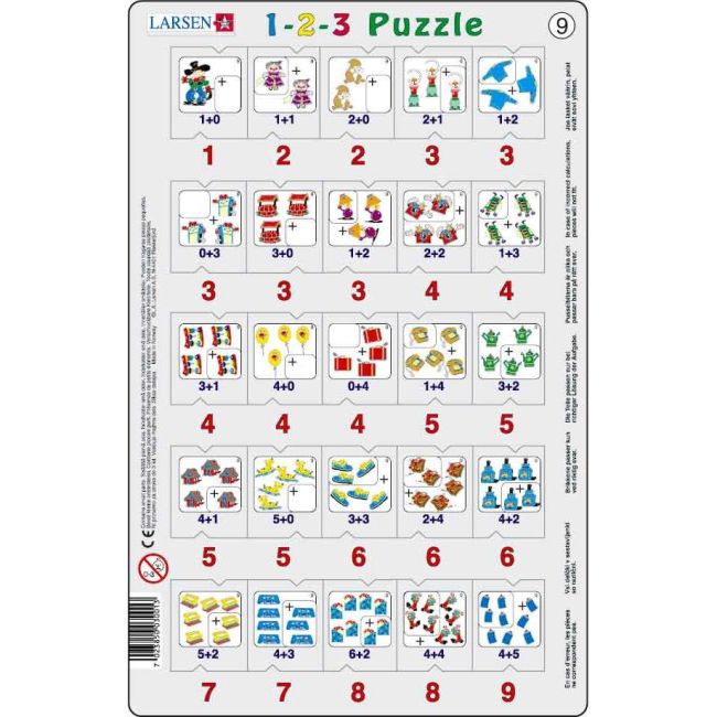 Set 12 Puzzle-uri 1-2-3, 25 Piese Larsen LRP46 BBJLRP46_Initiala