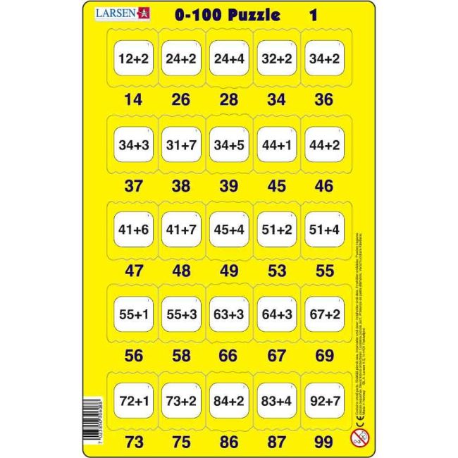 Set 16 Puzzle-uri 0 - 100, 25 Piese Larsen LRP48 BBJLRP48_Initiala