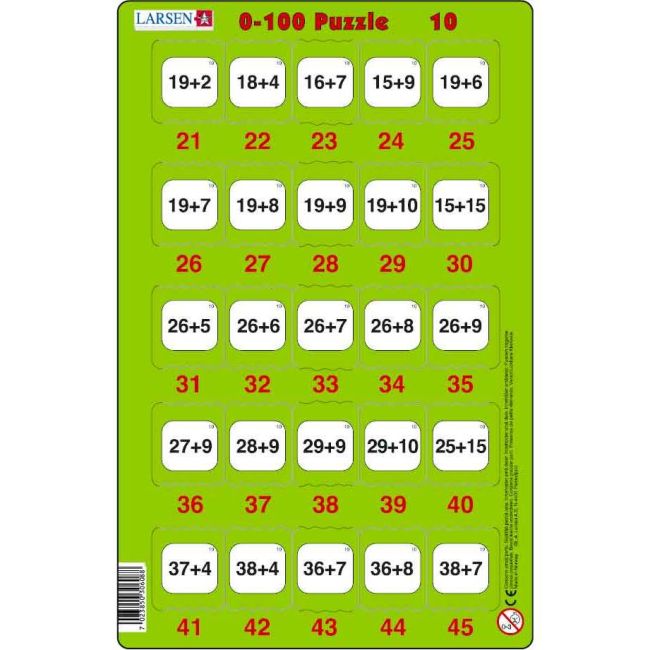 Set 16 Puzzle-uri 0 - 100, 25 Piese Larsen LRP48 BBJLRP48_Initiala