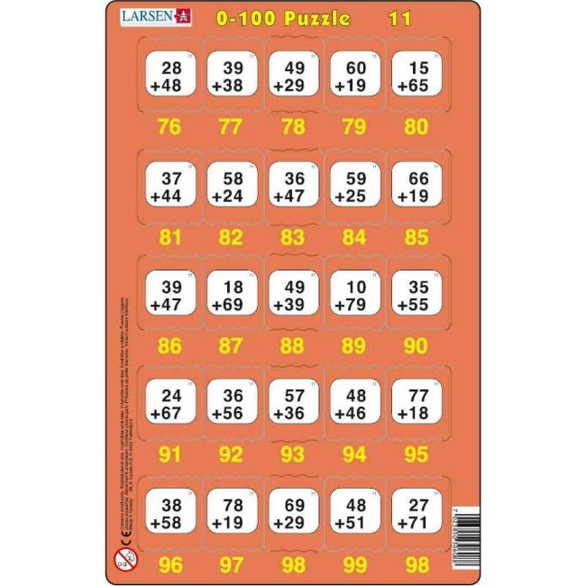 Set 16 Puzzle-uri 0 - 100, 25 Piese Larsen LRP48 BBJLRP48_Initiala