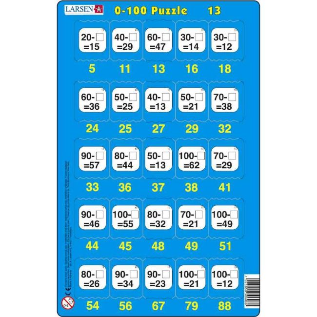 Set 16 Puzzle-uri 0 - 100, 25 Piese Larsen LRP48 BBJLRP48_Initiala