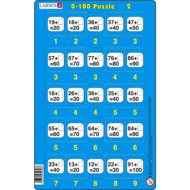 Set 16 Puzzle-uri 0 - 100, 25 Piese Larsen LRP48 BBJLRP48_Initiala