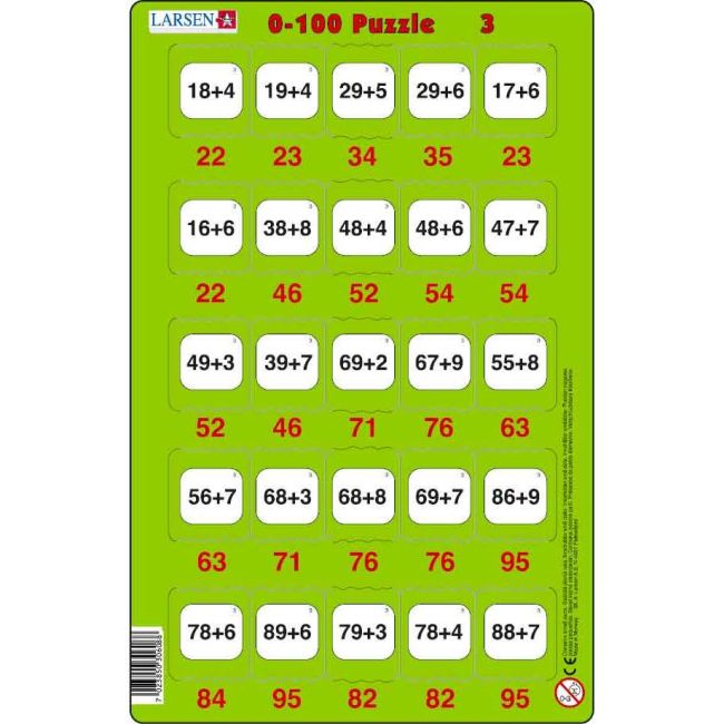 Set 16 Puzzle-uri 0 - 100, 25 Piese Larsen LRP48 BBJLRP48_Initiala