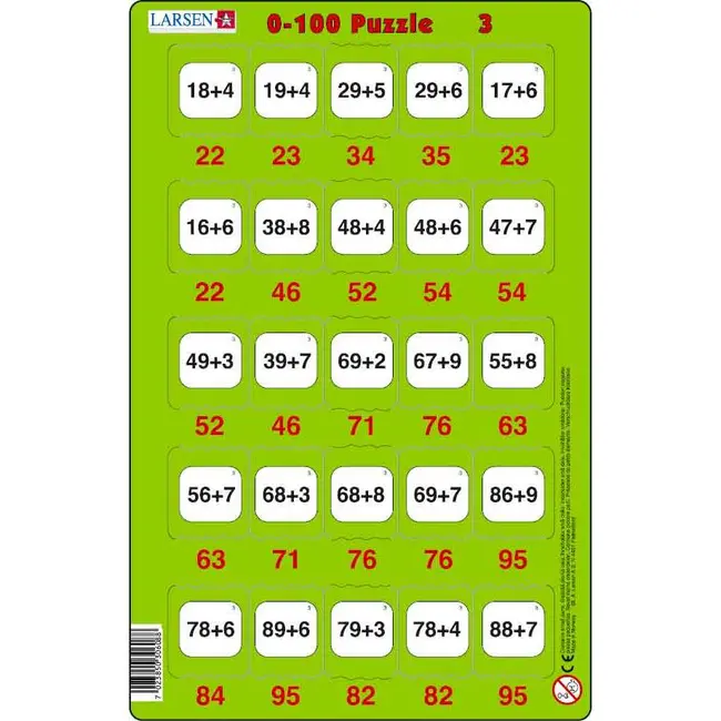 Set 16 Puzzle-uri 0 - 100, 25 Piese Larsen LRP48 BBJLRP48_Initiala
