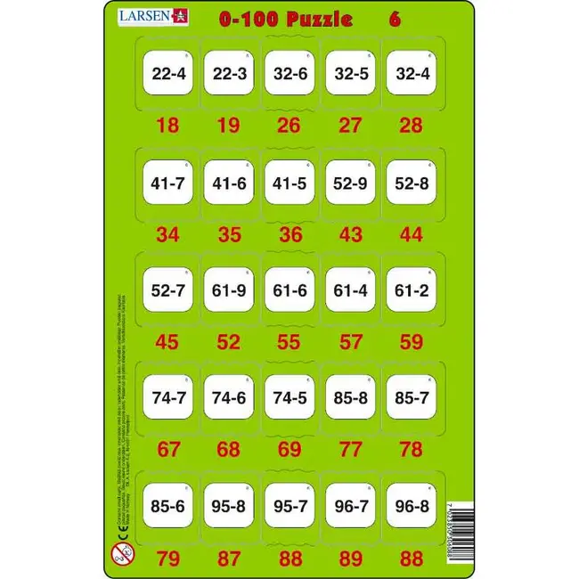 Set 16 Puzzle-uri 0 - 100, 25 Piese Larsen LRP48 BBJLRP48_Initiala