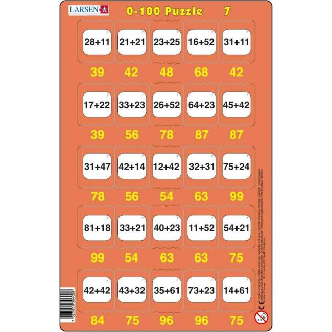 Set 16 Puzzle-uri 0 - 100, 25 Piese Larsen LRP48 BBJLRP48_Initiala