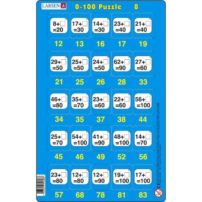 Set 16 Puzzle-uri 0 - 100, 25 Piese Larsen LRP48 BBJLRP48_Initiala