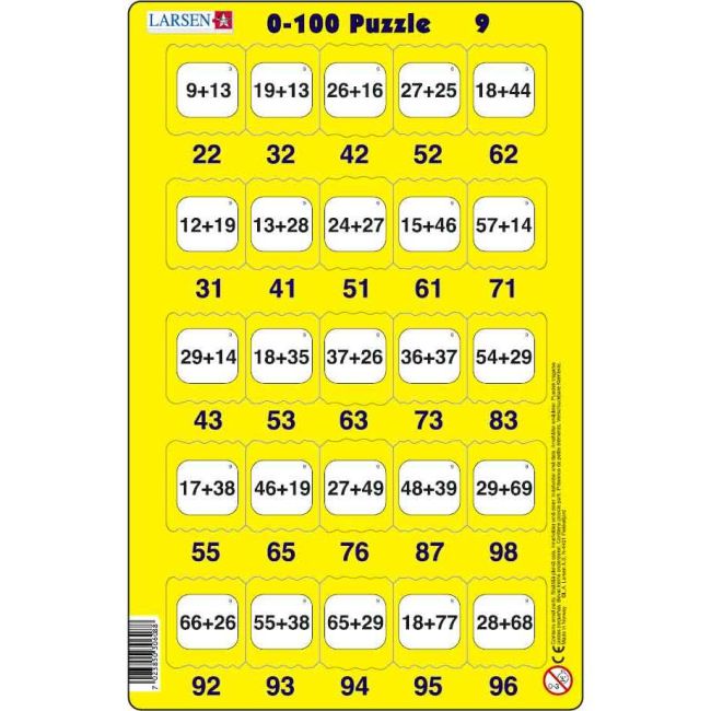 Set 16 Puzzle-uri 0 - 100, 25 Piese Larsen LRP48 BBJLRP48_Initiala