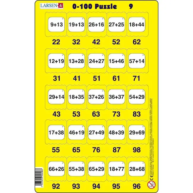 Set 16 Puzzle-uri 0 - 100, 25 Piese Larsen LRP48 BBJLRP48_Initiala