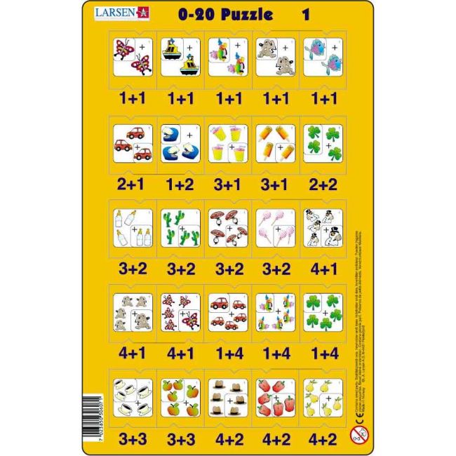 Set 16 Puzzle-uri 0 - 20, 25 Piese Larsen LRP47 BBJLRP47_Initiala