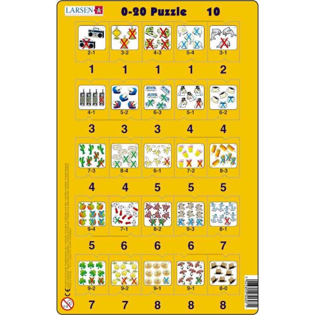 Set 16 Puzzle-uri 0 - 20, 25 Piese Larsen LRP47 BBJLRP47_Initiala