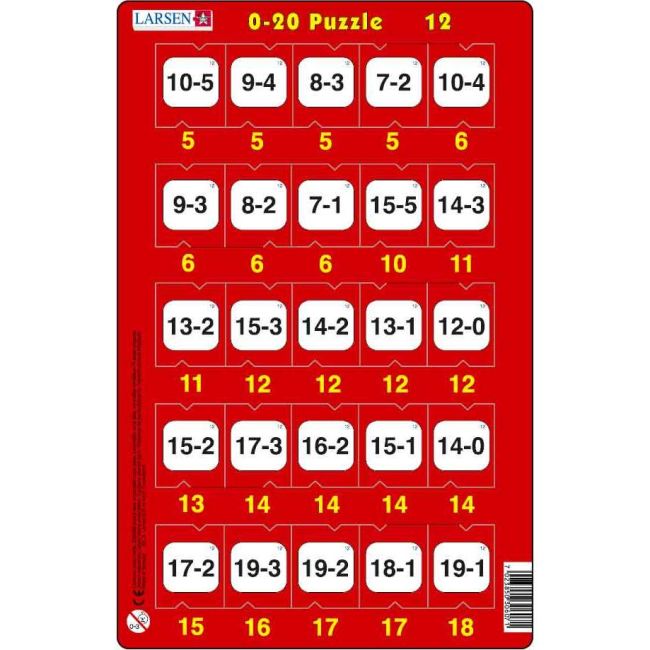 Set 16 Puzzle-uri 0 - 20, 25 Piese Larsen LRP47 BBJLRP47_Initiala