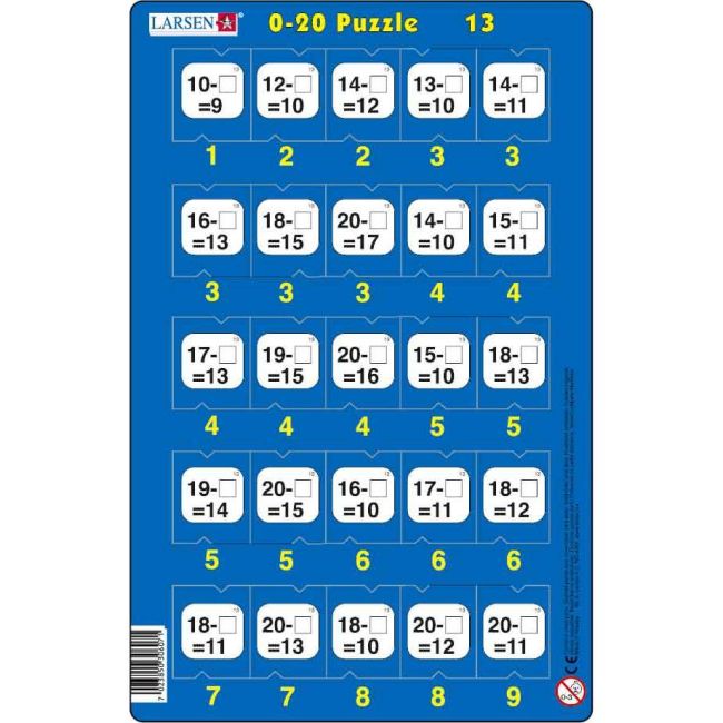 Set 16 Puzzle-uri 0 - 20, 25 Piese Larsen LRP47 BBJLRP47_Initiala