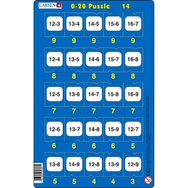 Set 16 Puzzle-uri 0 - 20, 25 Piese Larsen LRP47 BBJLRP47_Initiala