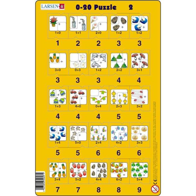Set 16 Puzzle-uri 0 - 20, 25 Piese Larsen LRP47 BBJLRP47_Initiala