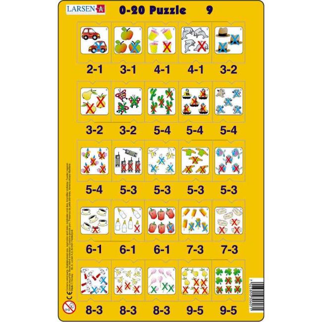 Set 16 Puzzle-uri 0 - 20, 25 Piese Larsen LRP47 BBJLRP47_Initiala