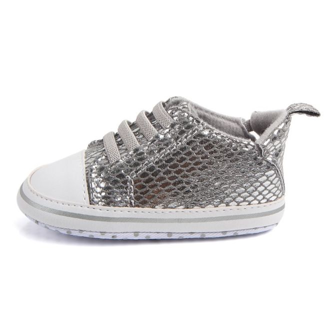 Adidasi argintii bebelusi - Glamour (Marime Disponibila: 9-12 luni) - IRD0788-1-p2.9-12 luni