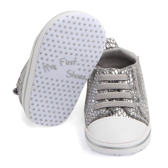 Adidasi argintii bebelusi - Glamour (Marime Disponibila: 9-12 luni) - IRD0788-1-p2.9-12 luni
