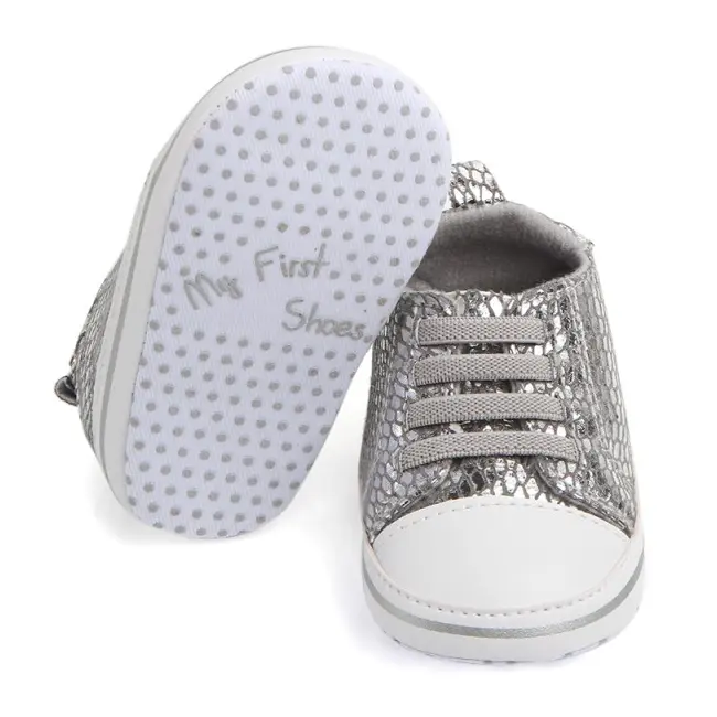 Adidasi argintii bebelusi - Glamour (Marime Disponibila: 9-12 luni) - IRD0788-1-p2.9-12 luni