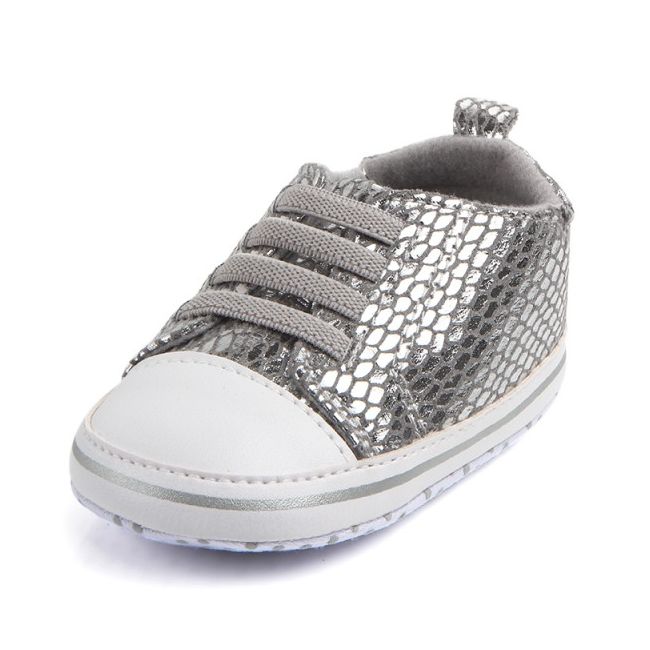 Adidasi argintii bebelusi - Glamour (Marime Disponibila: 9-12 luni) - IRD0788-1-p2.9-12 luni