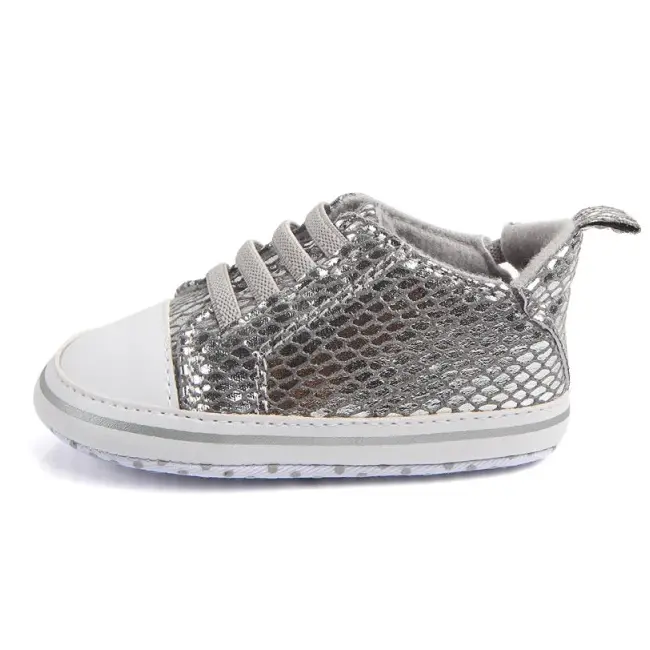 Adidasi argintii bebelusi - Glamour (Marime Disponibila: 9-12 luni) - IRD0788-1-p2.9-12 luni