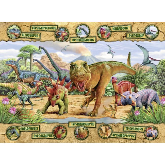 PUZZLE DINOZAURI, 100 PIESE - ARTRVSPC10609