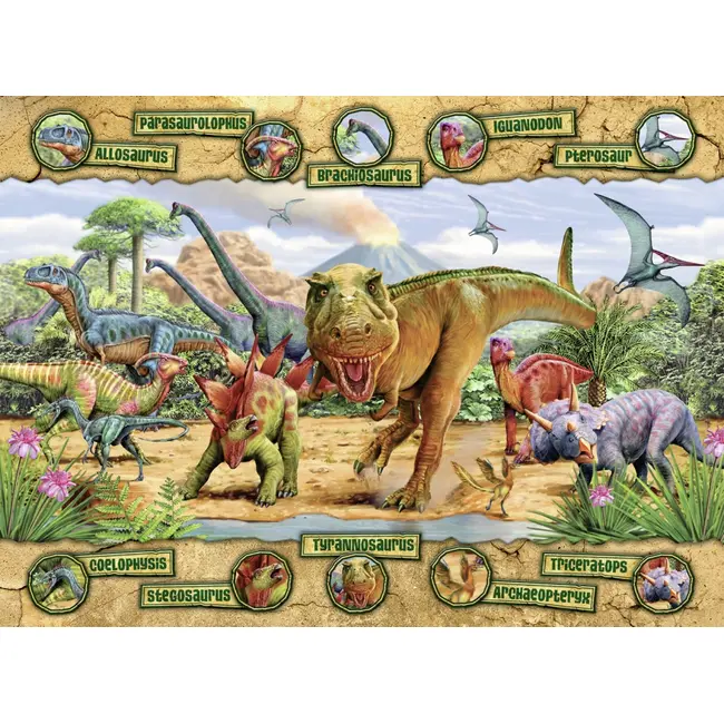 PUZZLE DINOZAURI, 100 PIESE - ARTRVSPC10609