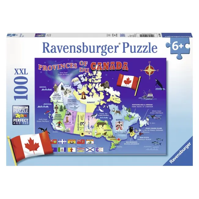Puzzle Harta Canadei, 100 Piese - ARTRVSPC10569