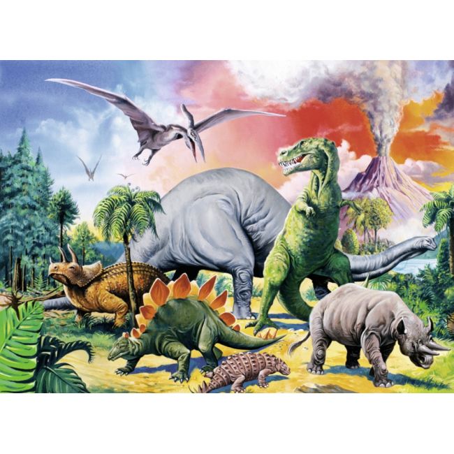 PUZZLE PRINTRE DINOZAURI, 100 PIESE - ARTRVSPC10957
