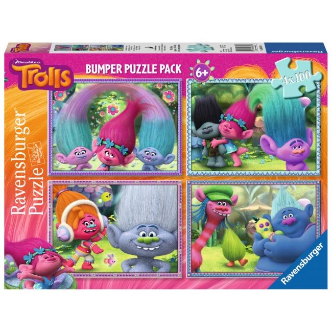 Puzzle Trolls, 4X100 Piese - ARTRVSPC06861