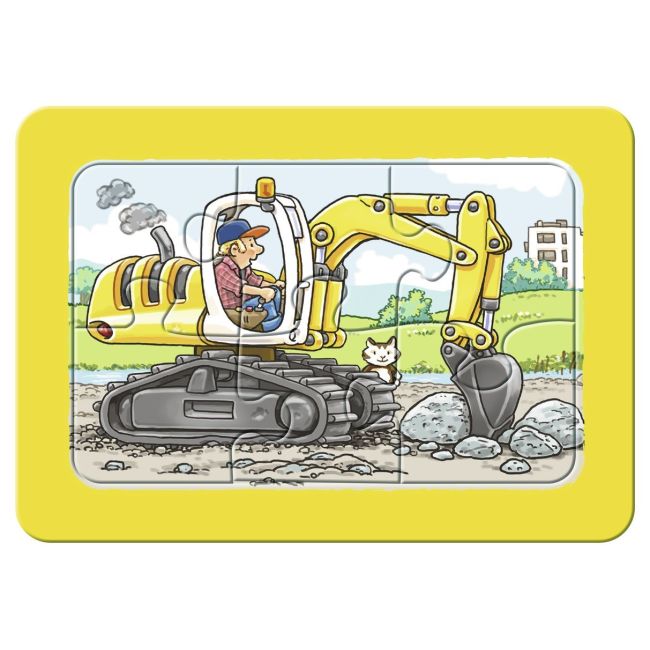 PUZZLE EXCAVATOR, TRACTOR SI BASCULANTA, 3X6 PIESE - ARTRVSPC06573