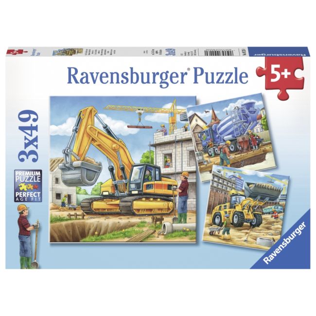 PUZZLE VEHICULE DE CONSTRUCTIE, 3x49 PIESE - ARTRVSPC09226
