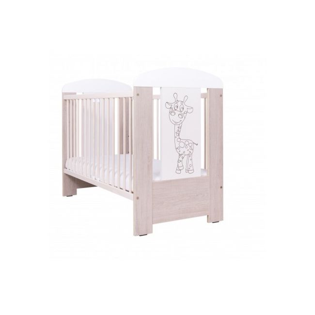 Patut Bebe Cu Laterala Culisabila Si Inaltime Reglabila A Saltelei, Giraffe Santana, 120x60 Cm Pjbdrw_2016_20_1
