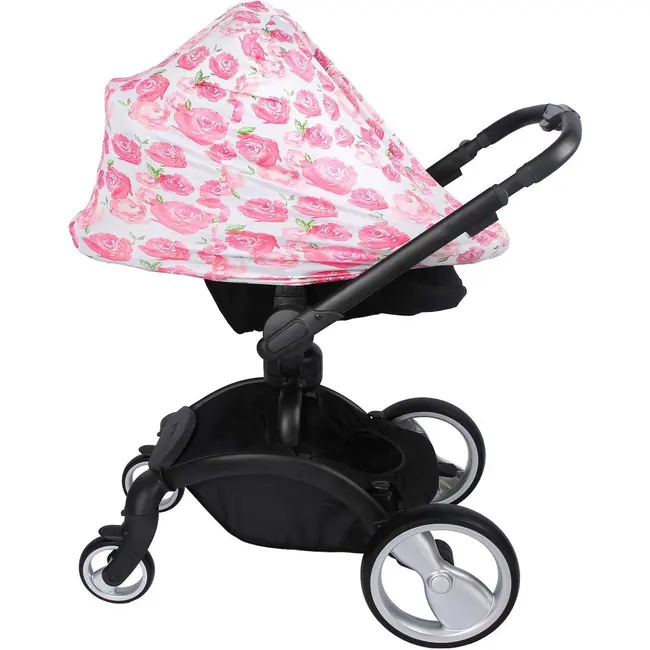 Husa multifunctionala 4 in 1- Esarfa alaptare, husa pentru cosulet auto, cos cumparaturi si scaun de masa Bambinice BN002 BBJBN002_Alb/Roz/Roses