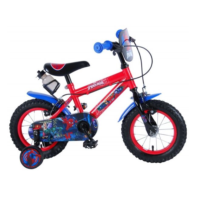 Bicicleta Volare pentru baieti 12 inch cu doua frane de mana partial montata Ultimate Spiderman - SOLVOL41254-CH-IT