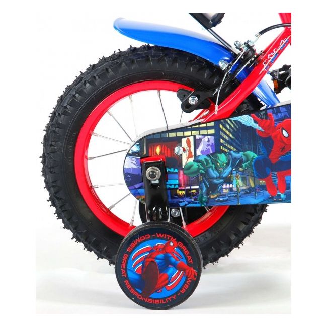 Bicicleta Volare pentru baieti 12 inch cu doua frane de mana partial montata Ultimate Spiderman - SOLVOL41254-CH-IT