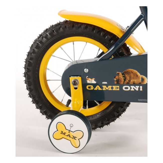 Bicicleta Volare pentru baieti 12 inch cu roti ajutatoare partial montata Puppy - SOLVOL99372